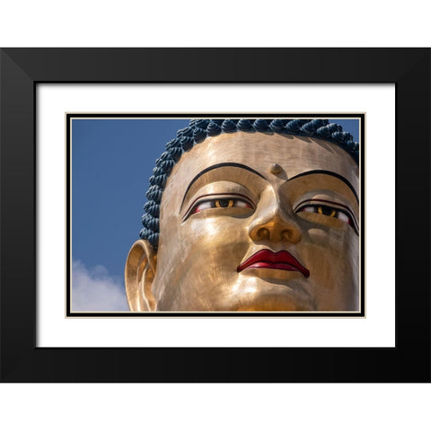 Bhutan-Thimphu Kuensel Phodrang-aka Buddha Point-largest Buddha statue in the country Black Modern Wood Framed Art Print with Double Matting by Hopkins, Cindy Miller