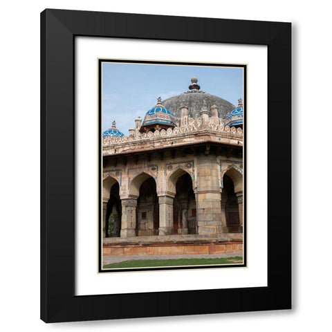 India-Delhi Isa Khan Tomb and mosque-circa 1547-built in octagonal shape Black Modern Wood Framed Art Print with Double Matting by Hopkins, Cindy Miller