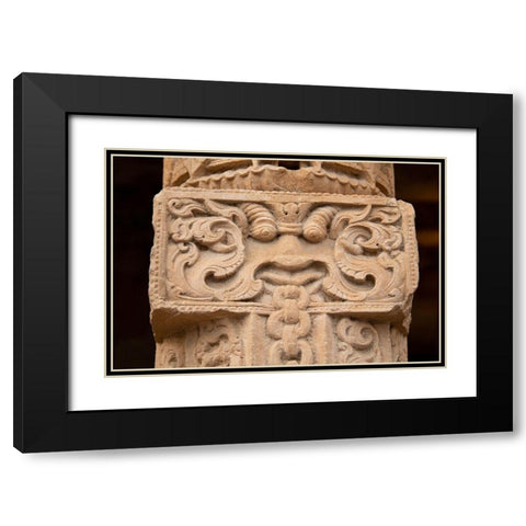 India-Delhi Qutub Minar-circa 1193-one of earliest known samples of Islamic architecture  Black Modern Wood Framed Art Print with Double Matting by Hopkins, Cindy Miller