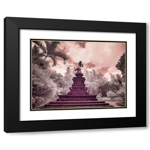 Indonesia-Bali-Ubud-Pura Tirta Empul Temple-bath in Tampaksiring sacred spring Black Modern Wood Framed Art Print with Double Matting by Eggers, Terry