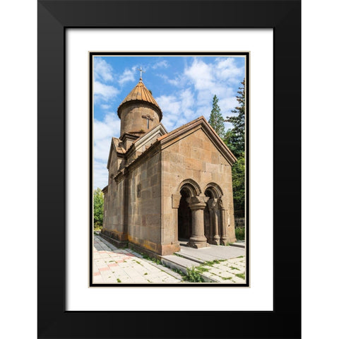 Armenia-Tsakhkadzor Kecharis Monastery Exterior view of the Church of St Harutyun-13th century Black Modern Wood Framed Art Print with Double Matting by Wilson, Emily
