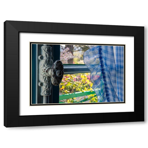 France-Giverny Looking out at garden from kitchen in Monets house Black Modern Wood Framed Art Print with Double Matting by Jaynes Gallery