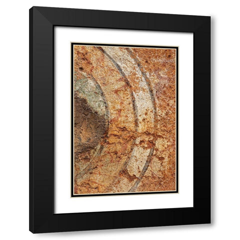 Greece-Philippi Details of painting at ancient ruins of Basilica  Black Modern Wood Framed Art Print with Double Matting by Jaynes Gallery