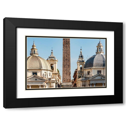 Italy-Rome Piazza del Popolo with Flaminio obelisk Black Modern Wood Framed Art Print with Double Matting by Jones, Alison