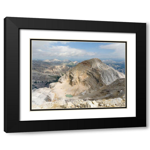 Tofana di Dentro in the Dolomites near Cortina dAmpezzo Black Modern Wood Framed Art Print with Double Matting by Zwick, Martin
