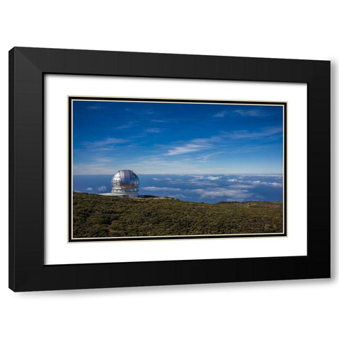 Canary Islands-Roque de los Muchachos Observatory-one of the worlds largest telescopes Black Modern Wood Framed Art Print with Double Matting by Bibikow, Walter