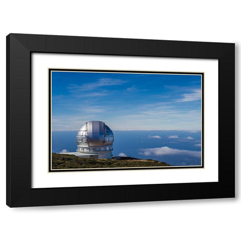 Canary Islands-Roque de los Muchachos Observatory-one of the worlds largest telescopes Black Modern Wood Framed Art Print with Double Matting by Bibikow, Walter