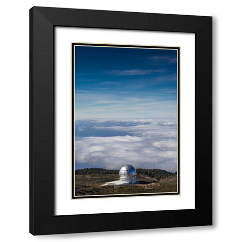 Canary Islands-Roque de los Muchachos Observatory-one of the worlds largest telescopes Black Modern Wood Framed Art Print with Double Matting by Bibikow, Walter