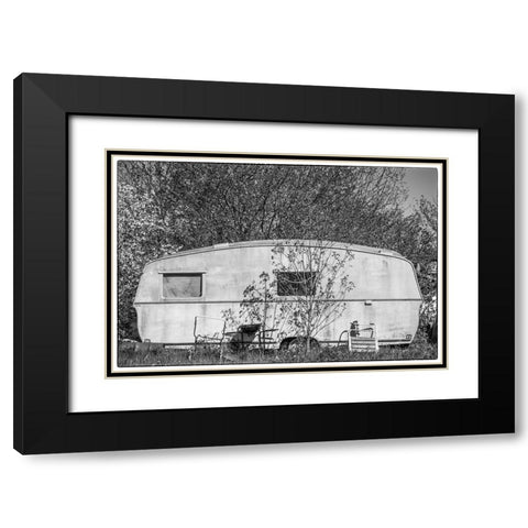 Sweden-Faro Island-Faro Broskogs-Creperie Tati-Kutens Bensin-hip former gas station now a restauran Black Modern Wood Framed Art Print with Double Matting by Bibikow, Walter