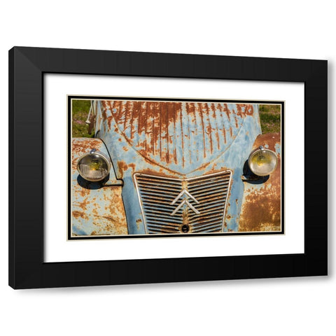 Sweden-Faro Island-Faro Broskogs-Creperie Tati-Kutens Bensin-hip former gas station now a restauran Black Modern Wood Framed Art Print with Double Matting by Bibikow, Walter
