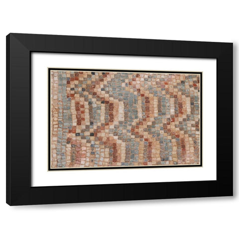 Cyprus-Roman archaeological site of Kourion Detail of ancient mosaic floor Black Modern Wood Framed Art Print with Double Matting by Hopkins, Cindy Miller