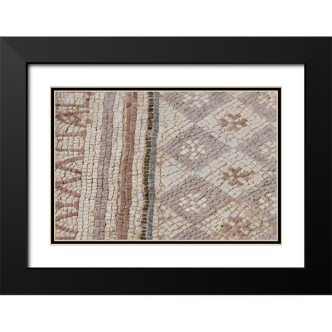 Cyprus-archaeological site of Kourion Detail of ancient mosaic floor Black Modern Wood Framed Art Print with Double Matting by Hopkins, Cindy Miller