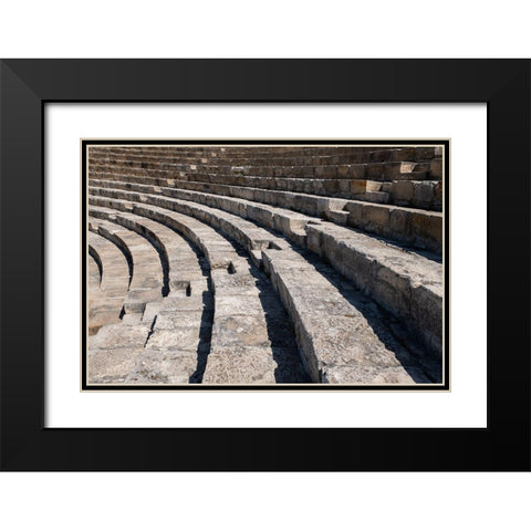 Cyprus-ancient archaeological site of Kourion The Theatre-circa 2nd century BC-seats 3,000 Black Modern Wood Framed Art Print with Double Matting by Hopkins, Cindy Miller