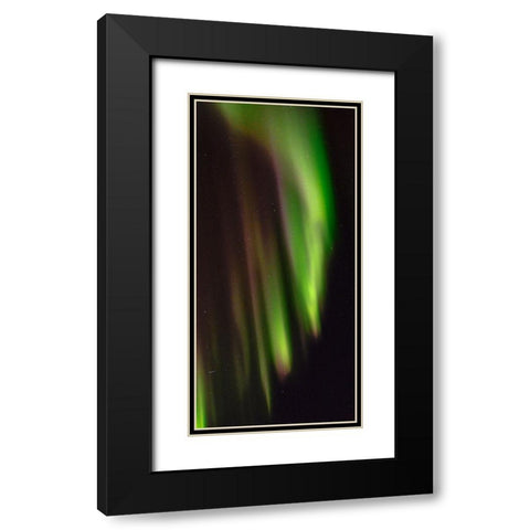 Northern lights over Angmagssalik Fjord-Greenland- Danish Territory Black Modern Wood Framed Art Print with Double Matting by Zwick, Martin