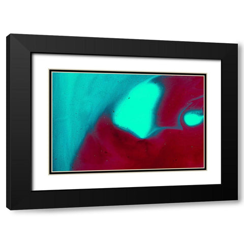 Paint-oil and water Black Modern Wood Framed Art Print with Double Matting by Muench, Zandria