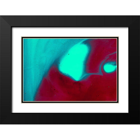 Paint-oil and water Black Modern Wood Framed Art Print with Double Matting by Muench, Zandria
