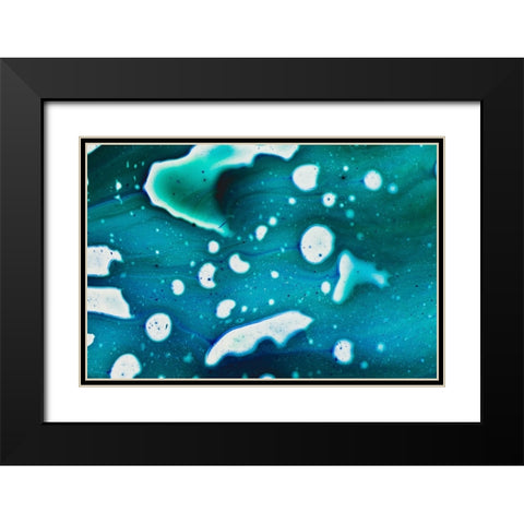 Paint-oil and water Black Modern Wood Framed Art Print with Double Matting by Muench, Zandria