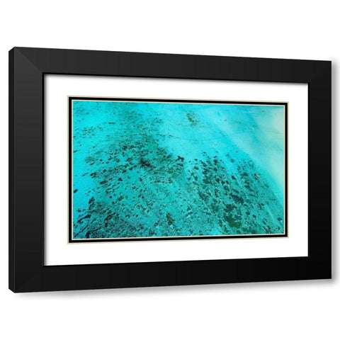 Reef-kayakers and paddle boarders-Muri Lagoon-Rarotonga-Cook Islands-South Pacific Black Modern Wood Framed Art Print with Double Matting by Wall, David