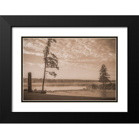 USA-Minnesota-Itasca State Park-Mississippi Headwaters Black Modern Wood Framed Art Print with Double Matting by Hawkins, Peter