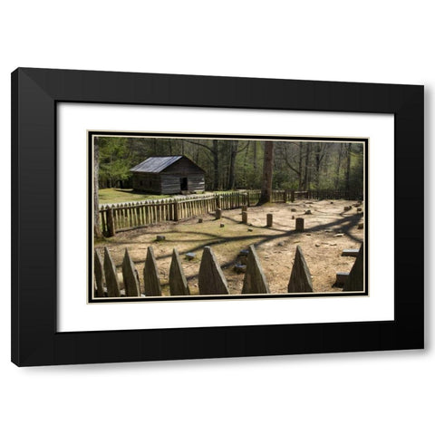 TN, Great Smoky Mts Little Greenbrier School Black Modern Wood Framed Art Print with Double Matting by Kaveney, Wendy