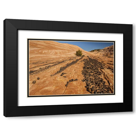 UT, Grand Staircase Escalante NM Moki marbles Black Modern Wood Framed Art Print with Double Matting by Illg, Cathy and Gordon