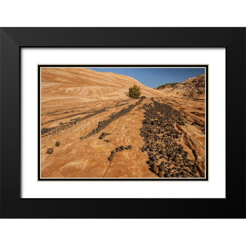 UT, Grand Staircase Escalante NM Moki marbles Black Modern Wood Framed Art Print with Double Matting by Illg, Cathy and Gordon