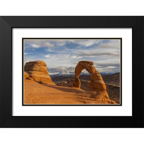 USA, Utah, Arches NP Delicate Arch at sunset Black Modern Wood Framed Art Print with Double Matting by Illg, Cathy and Gordon