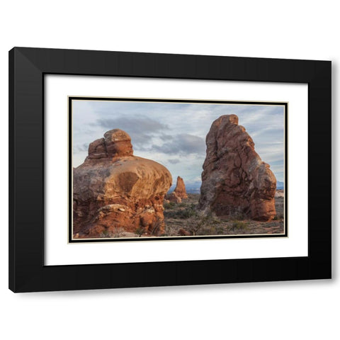 Utah, Arches NP Scenic of sandstone boulders Black Modern Wood Framed Art Print with Double Matting by Illg, Cathy and Gordon