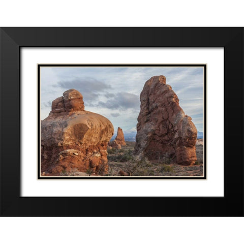 Utah, Arches NP Scenic of sandstone boulders Black Modern Wood Framed Art Print with Double Matting by Illg, Cathy and Gordon