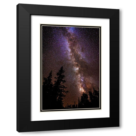Milky Way over Cedar Breaks National Monument-Utah-USA Black Modern Wood Framed Art Print with Double Matting by Bishop, Russ