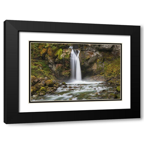 Lazy Bear Falls-Mount Baker-Snoqualmie National Forest-North Cascades-Washington State Black Modern Wood Framed Art Print with Double Matting by Majchrowicz, Alan