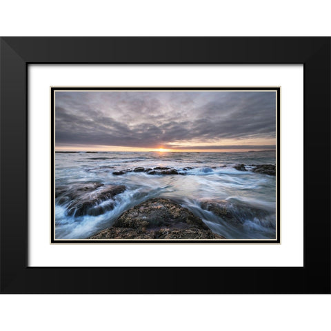 Kalaloch Beach 4 at sunset-Olympic National Park-Washington State Black Modern Wood Framed Art Print with Double Matting by Majchrowicz, Alan