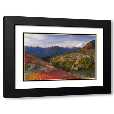 WA, Mount Baker Wilderness View of Mount Shuksan Black Modern Wood Framed Art Print with Double Matting by Paulson, Don