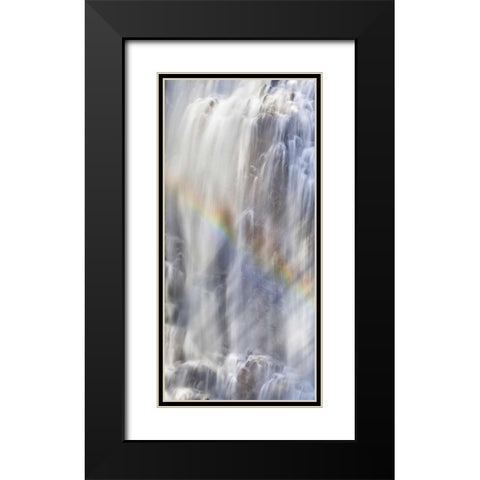 WA, North Cascades NP Rainbow on waterfall Black Modern Wood Framed Art Print with Double Matting by Paulson, Don