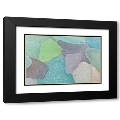 USA, Washington Close-up of colorful beach glass Black Modern Wood Framed Art Print with Double Matting by Paulson, Don