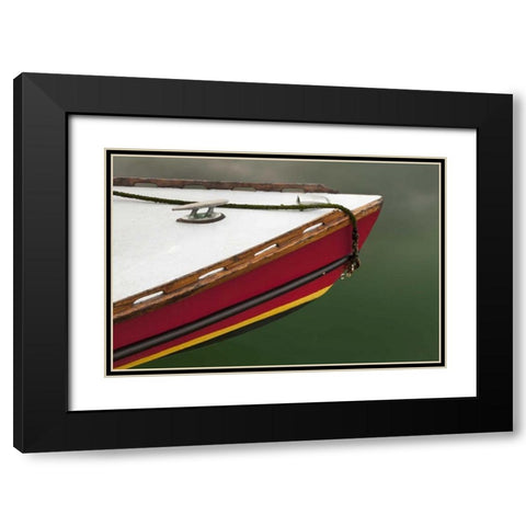 WA, Deer Harbor Bow of boat at Orcas Island Black Modern Wood Framed Art Print with Double Matting by Paulson, Don