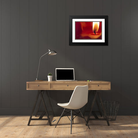 Washington, Seabeck Close-up of candle flame Black Modern Wood Framed Art Print with Double Matting by Paulson, Don
