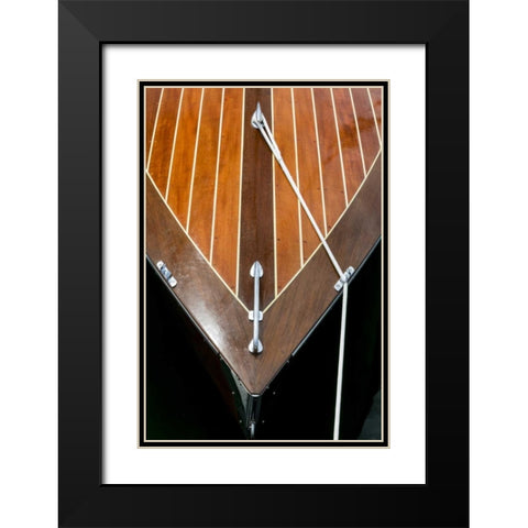 WA, Boat bow at a Wooden Boat Festival Black Modern Wood Framed Art Print with Double Matting by Paulson, Don