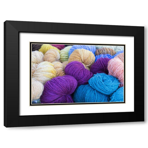Washington, Seabeck Balls of colorful yarn Black Modern Wood Framed Art Print with Double Matting by Paulson, Don