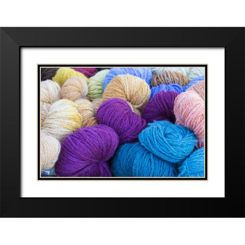 Washington, Seabeck Balls of colorful yarn Black Modern Wood Framed Art Print with Double Matting by Paulson, Don