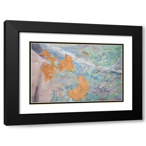 Washington, Fort Hayden Abstract painted wall Black Modern Wood Framed Art Print with Double Matting by Paulson, Don