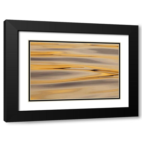 Alaska, Cross Sound Sunset reflections on water Black Modern Wood Framed Art Print with Double Matting by Paulson, Don