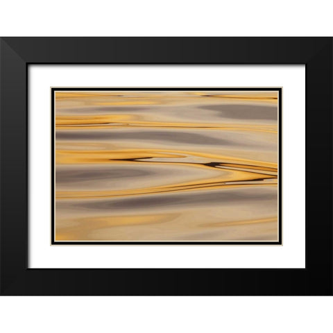 Alaska, Cross Sound Sunset reflections on water Black Modern Wood Framed Art Print with Double Matting by Paulson, Don
