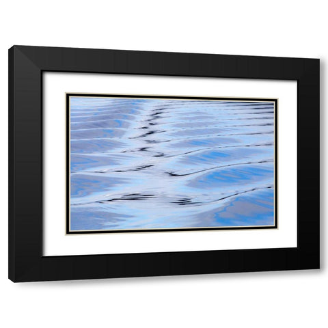 USA, Alaska, Endicott Arm Boat wake patterns Black Modern Wood Framed Art Print with Double Matting by Paulson, Don