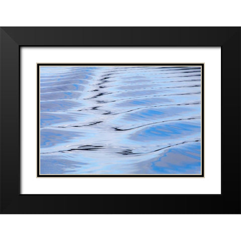 USA, Alaska, Endicott Arm Boat wake patterns Black Modern Wood Framed Art Print with Double Matting by Paulson, Don