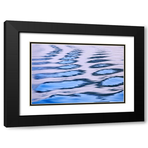 Canada, BC, Patterns in boat wake Black Modern Wood Framed Art Print with Double Matting by Paulson, Don