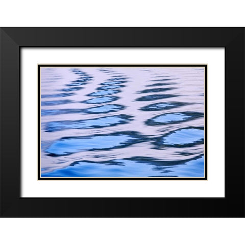 Canada, BC, Patterns in boat wake Black Modern Wood Framed Art Print with Double Matting by Paulson, Don