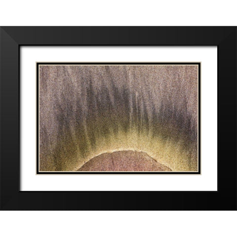 Oregon, Devils Punchbowl SNA Abstract patterns Black Modern Wood Framed Art Print with Double Matting by Paulson, Don
