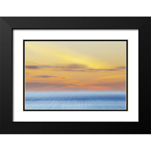Washington, San Juans Abstract sunset scenic Black Modern Wood Framed Art Print with Double Matting by Paulson, Don