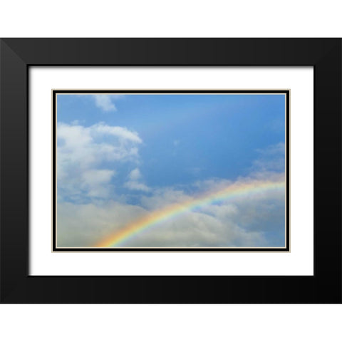 Washington, Seabeck Rainbow in light rainfall Black Modern Wood Framed Art Print with Double Matting by Paulson, Don